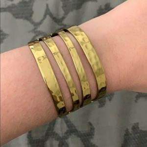 Rustic Cuff Hammered Gold Cuff